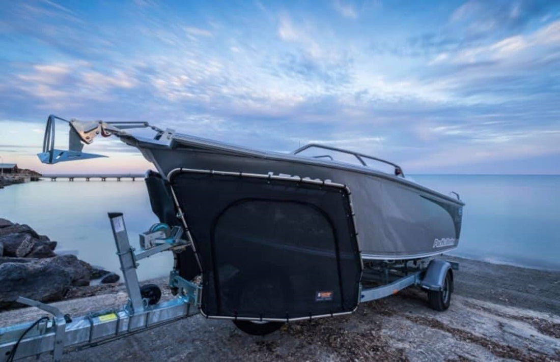 D-Flector Boat Stone Guard - In Action