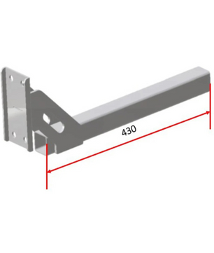 Extension Adjustment Mounting Bracket | 430 L | BKT003-A-GAL | D-Flector