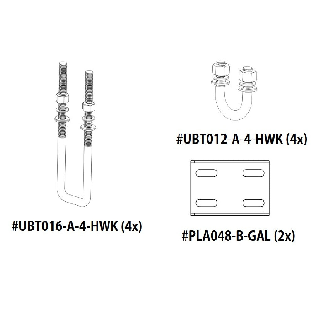 Boat Stone Guard Kit - 4x UBT016, 4x UBT012 & 2x PLA048