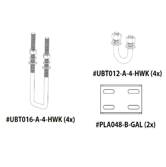 Boat Stone Guard Kit - 4x UBT016, 4x UBT012 & 2x PLA048
