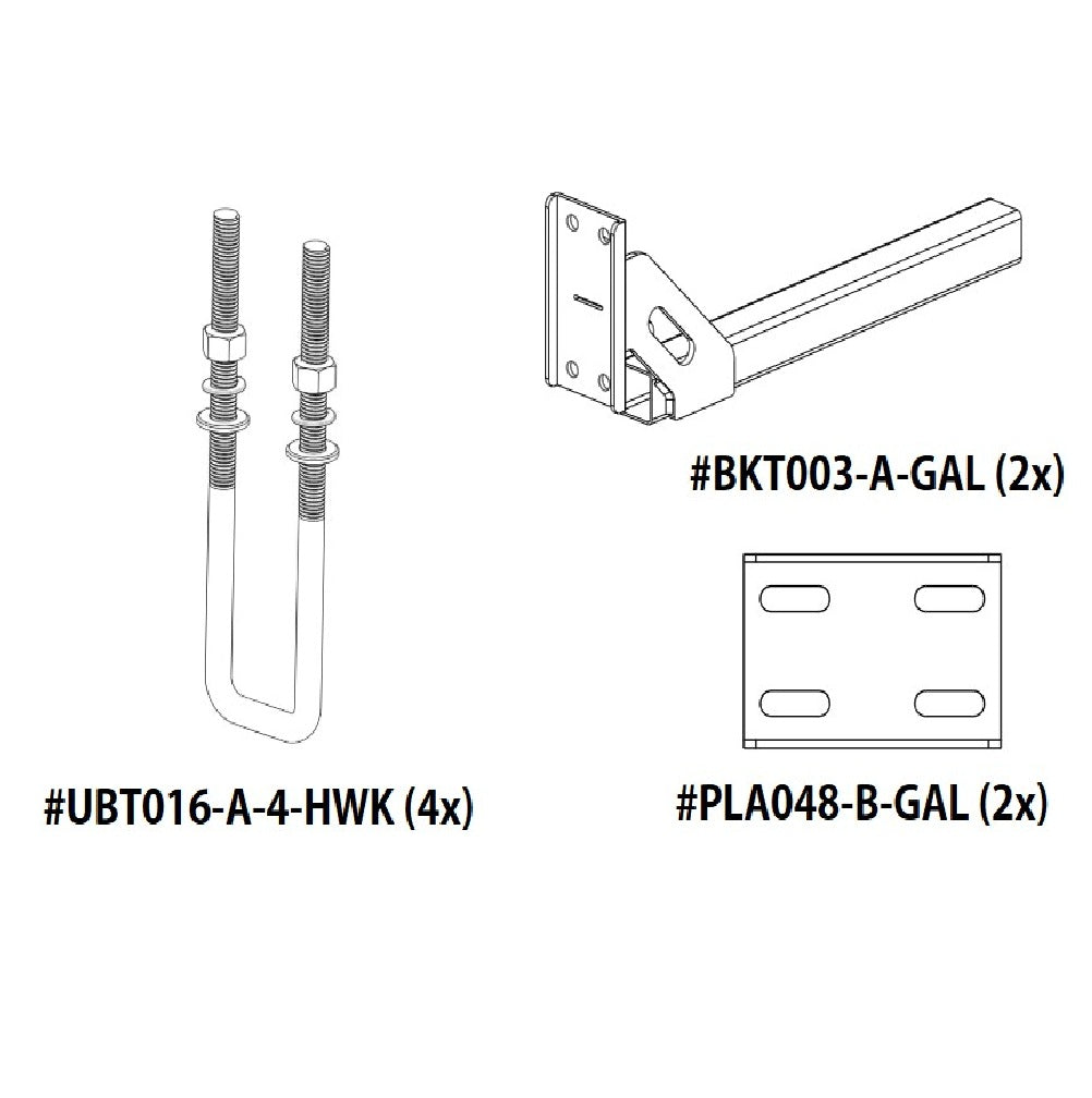 Boat Stone Guard Kit - 4x UBT016, 2x BKT003 & 2x PLA048