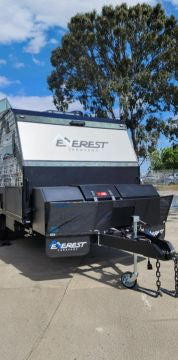D-Flector stone guard fitted to an Everest Caravans rig